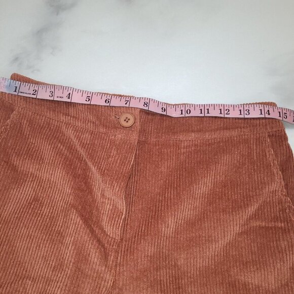Doe & Rae Womens Brown Wide Leg Corduroy Pants High Rise - Picture 5 of 7